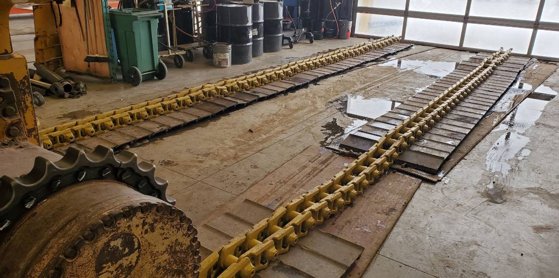 tracks laid out for repair